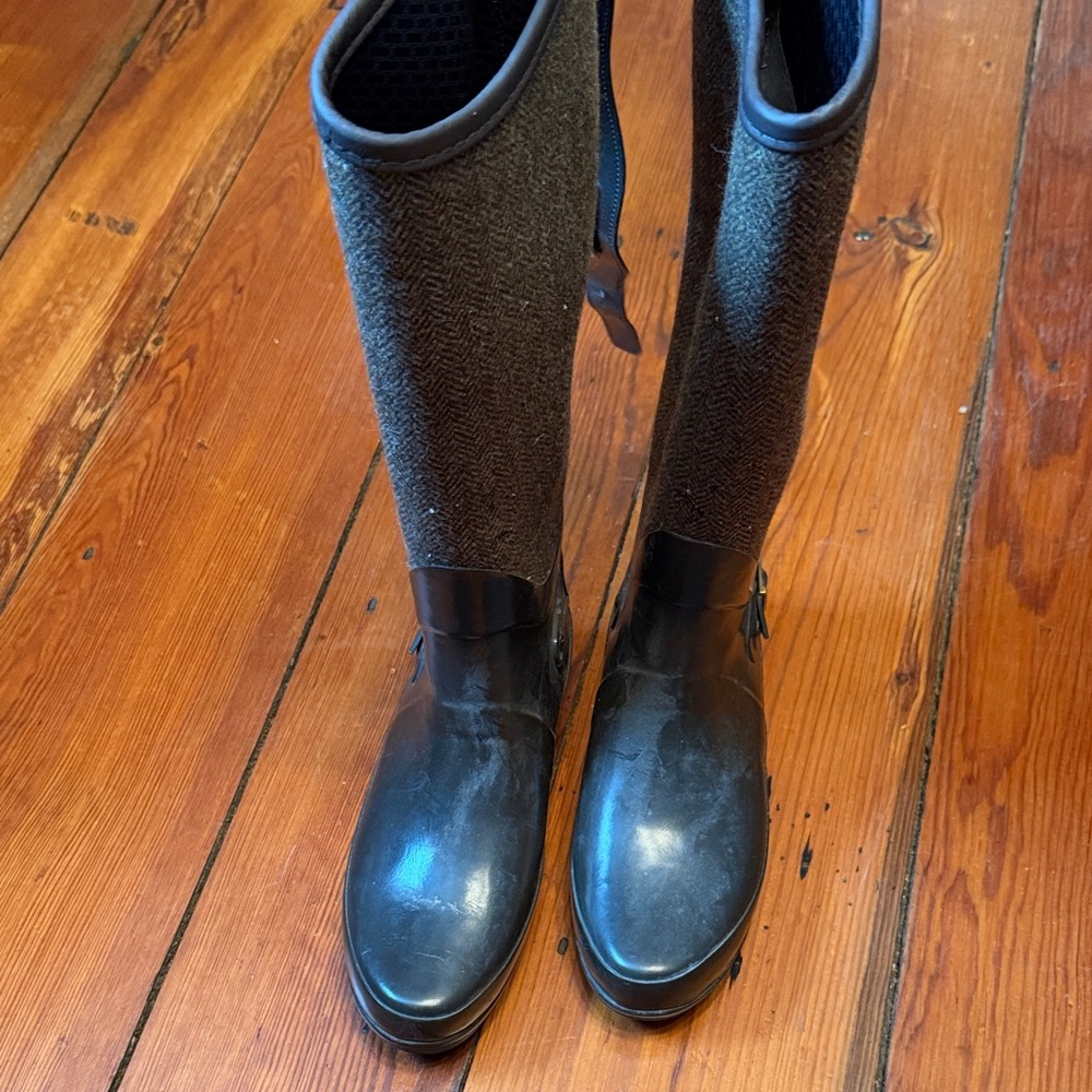 Hunter Black and Brown Winter & Rain Boots